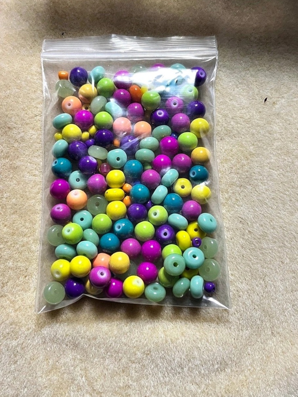 Multicolor glass bead soup